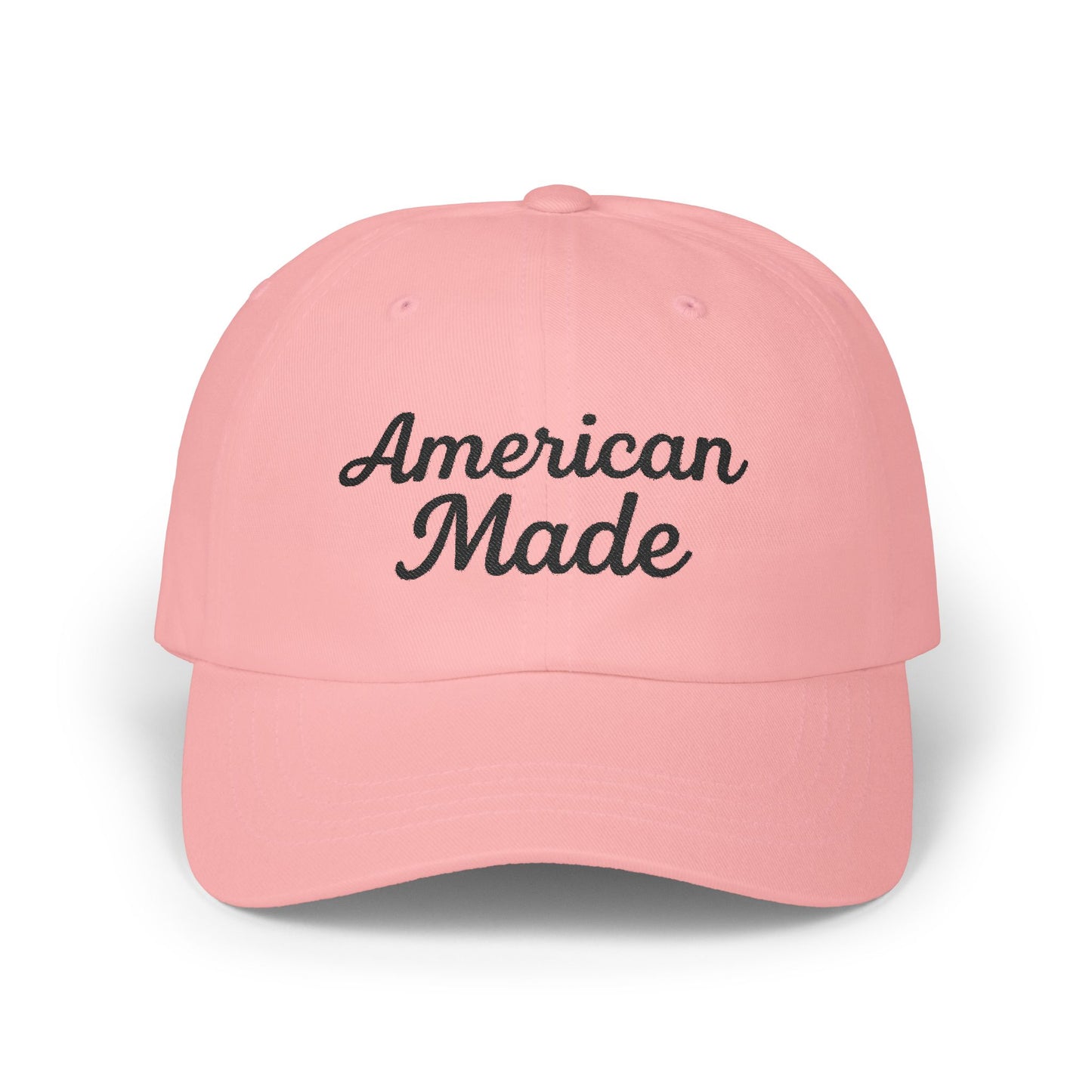 American Made Classic Dad Hat – Embroidered Patriotic Baseball Hat with Retro Script for USA Pride and Everyday Wear