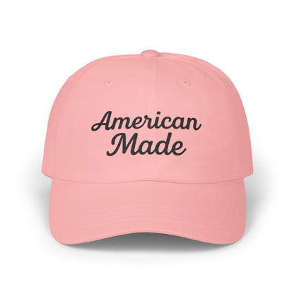 American Made Classic Dad Hat – Embroidered Patriotic Baseball Hat with Retro Script for USA Pride and Everyday Wear