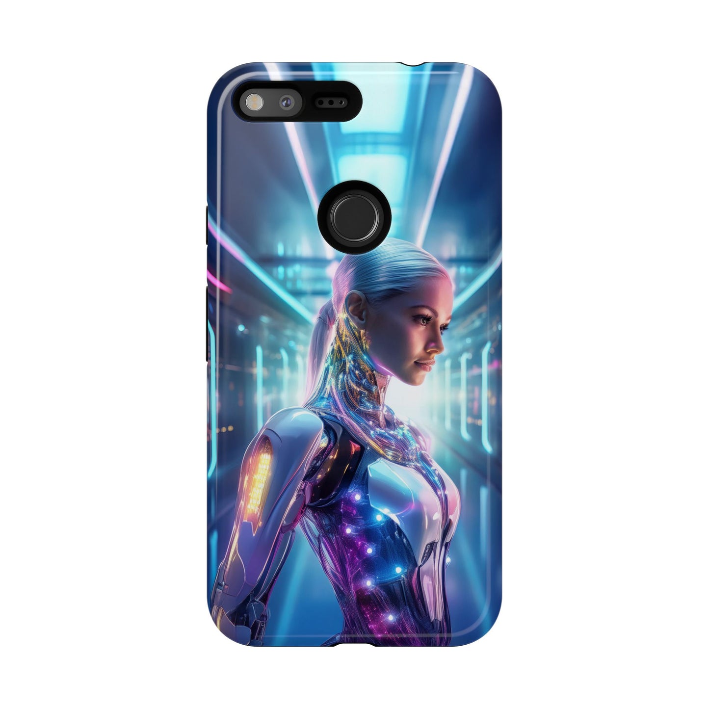 Futuristic Human Android Hybrid Cell Phone Case 015