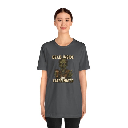 Dead Inside But Caffeinated Halloween Shirt – Funny Zombie Coffee Tee for Tired Souls