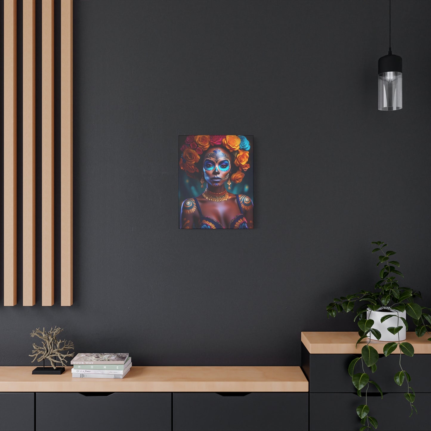 Dia de los Muertos Canvas Art | Day of the Dead - Stretched Matte Wall Decor 002