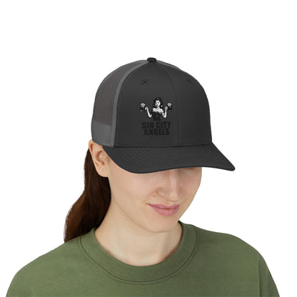 Sin City Angels Trucker Hat – Embroidered Vegas Girl Hat for Party Vibes