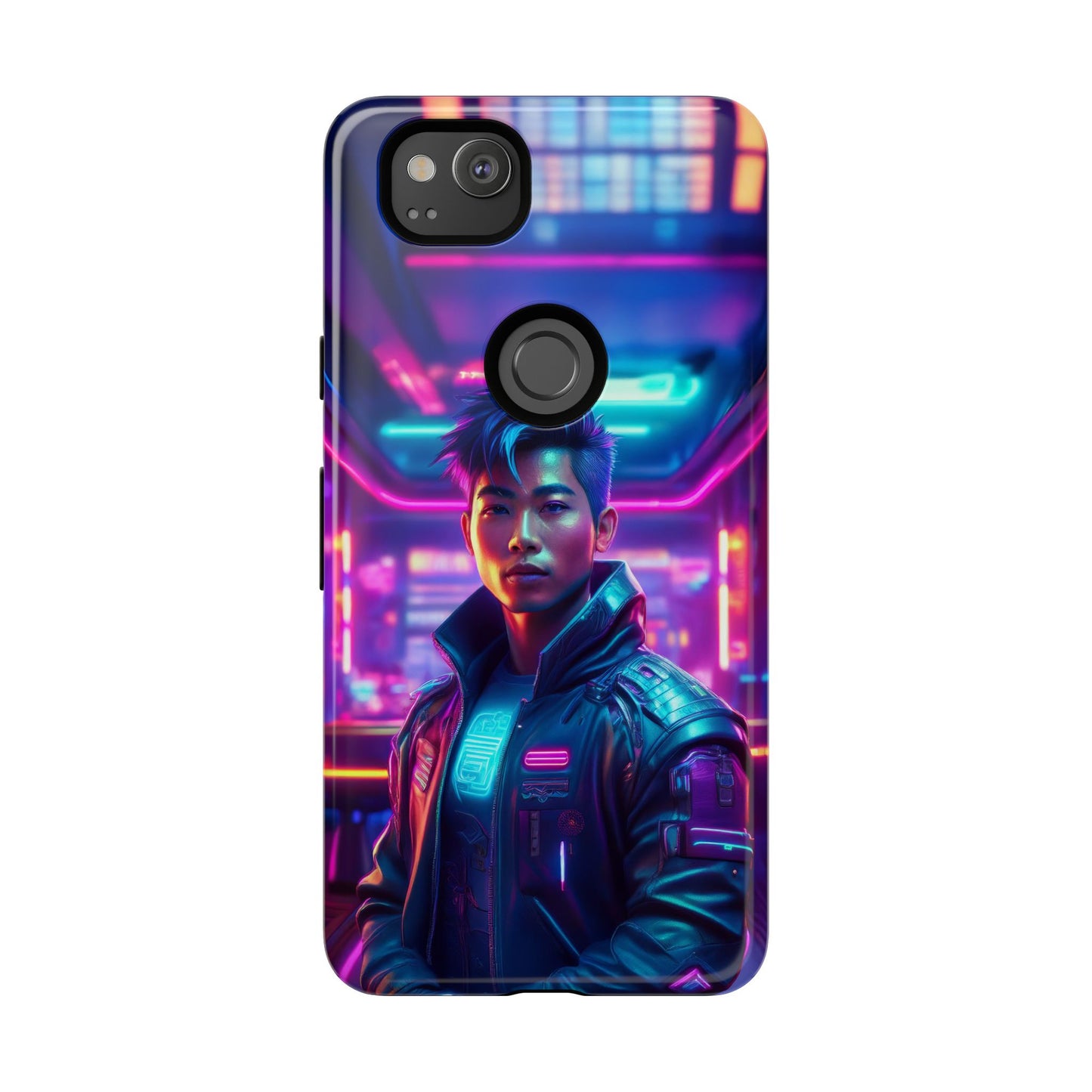 Futuristic Cyberpunk Male Cell Phone Case 012