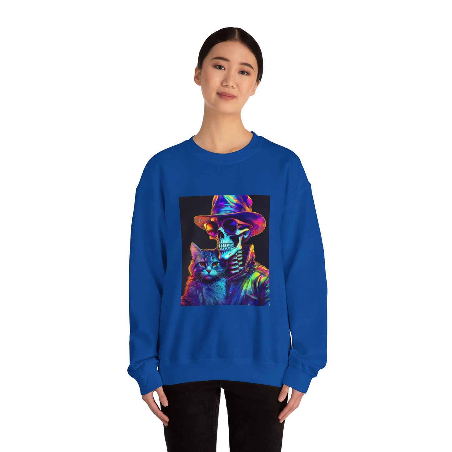 Cat with friend. Unisex Heavy Blend™ Crewneck Sweatshirt