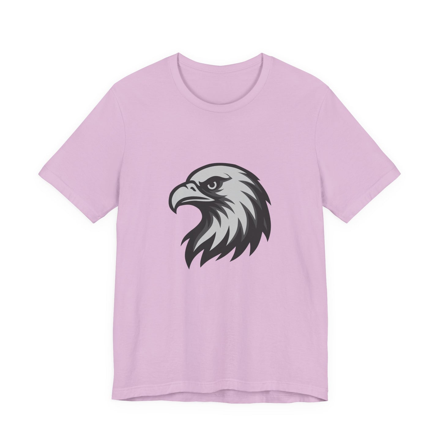 Eagle Head Graphic T-Shirt – Bold Dark Theme Grayscale Bird of Prey Design on Black Tee with Fierce Detail and Modern Ghost Effect. Unisex Jersey Short Sleeve Tee