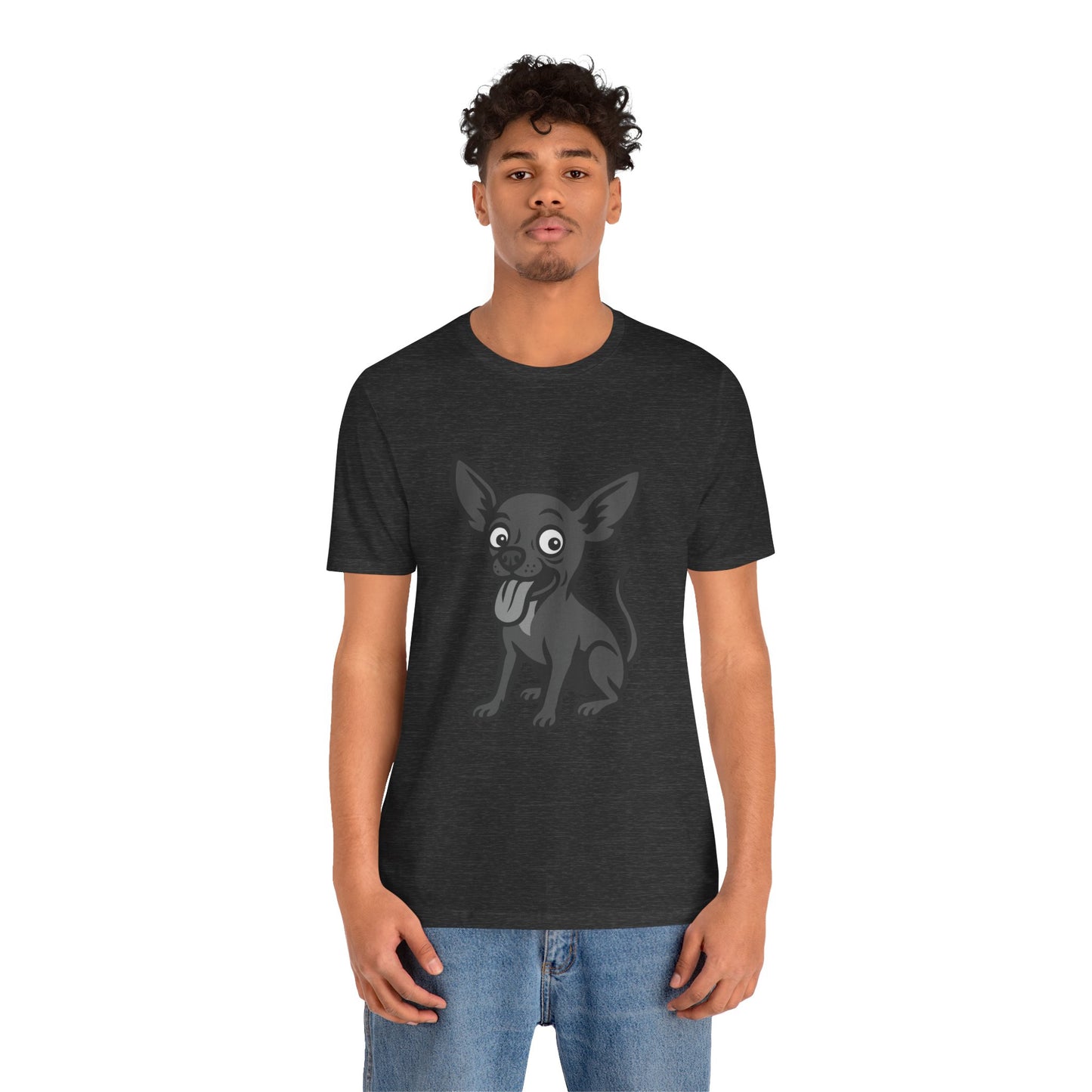 Crazy Chihuahua Graphic Tee Dark Theme – Funny Hyper Dog Vector Design for Bold Personalities