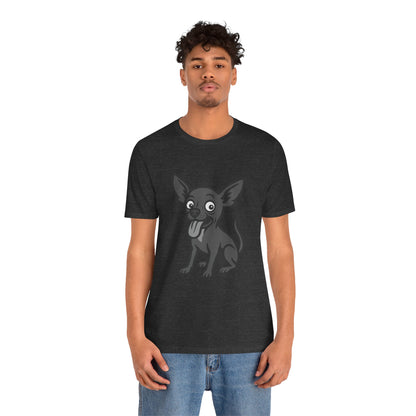 Crazy Chihuahua Graphic Tee Dark Theme – Funny Hyper Dog Vector Design for Bold Personalities