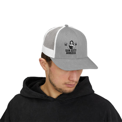 Sin City Angels Trucker Hat – Embroidered Vegas Girl Hat for Party Vibes