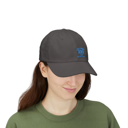Just Under 100 Golf Classic Dad Hat – Embroidered Funny Golf Hat for Weekend Golfers and Casual Fairway Vibes. Blue Letters