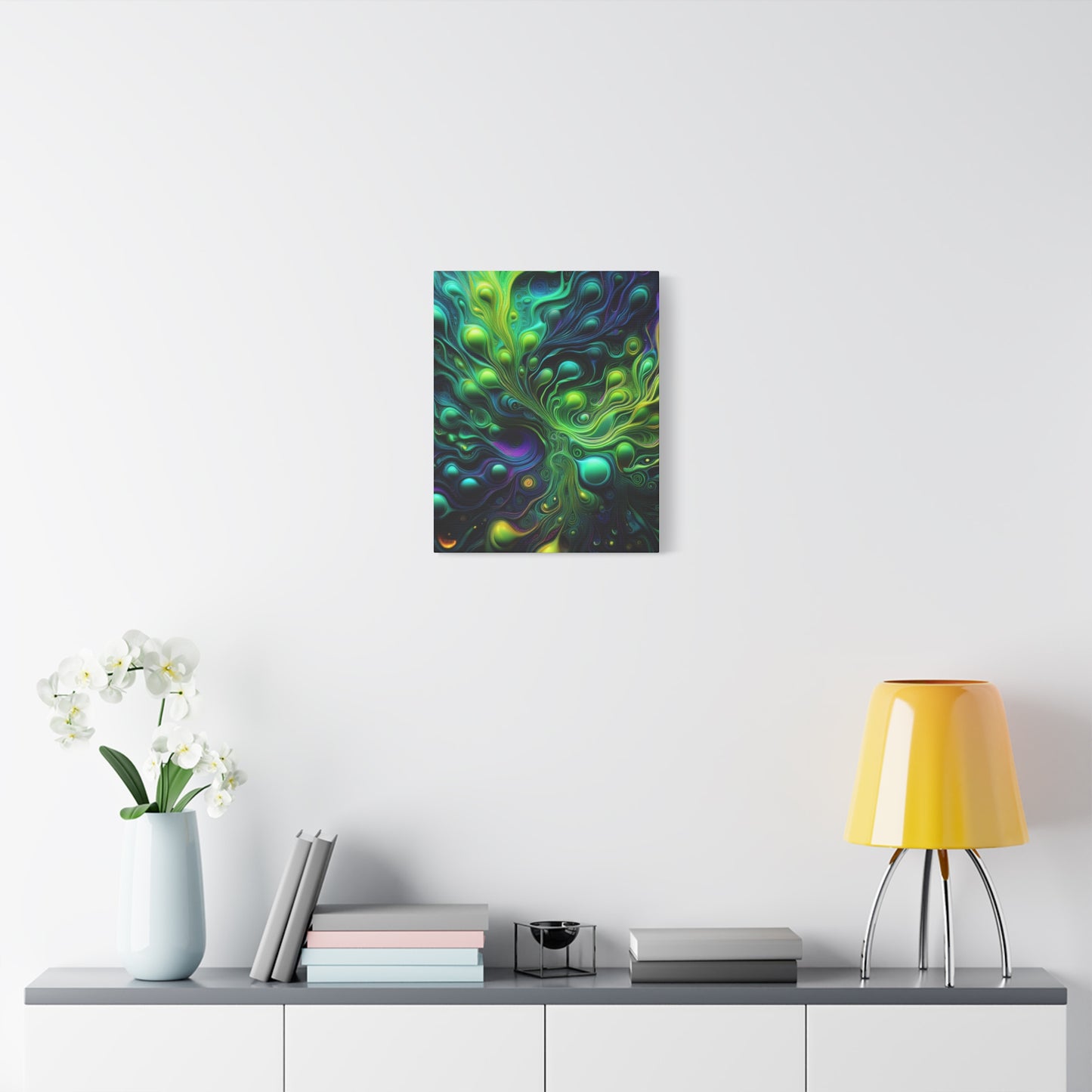 Alien Bubbles Canvas Art Print - Vibrant Colorful Decor