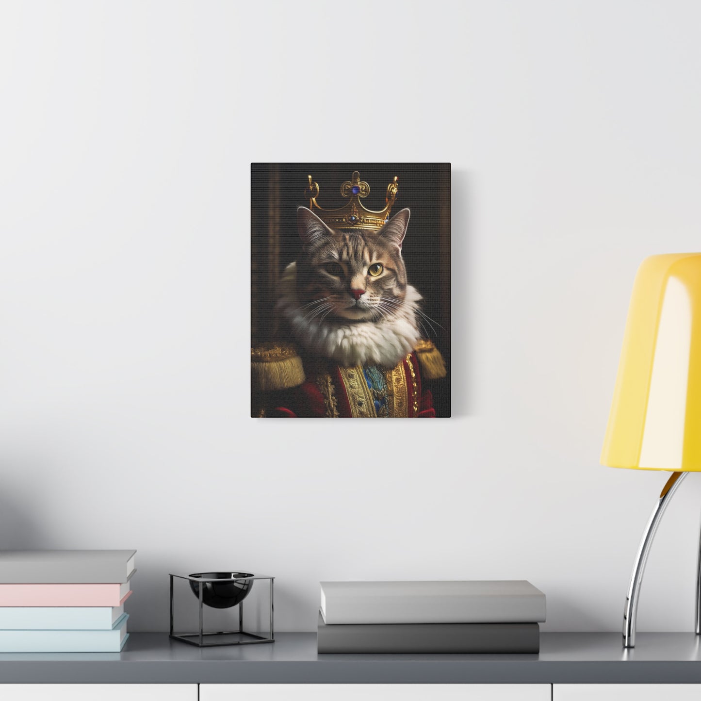 His Royal Meowjesty Canvas Art | Stretched Matte Wall Decor 001