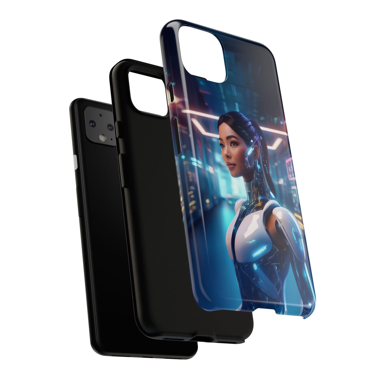 Futuristic Human Android Hybrid Cell Phone Case 005