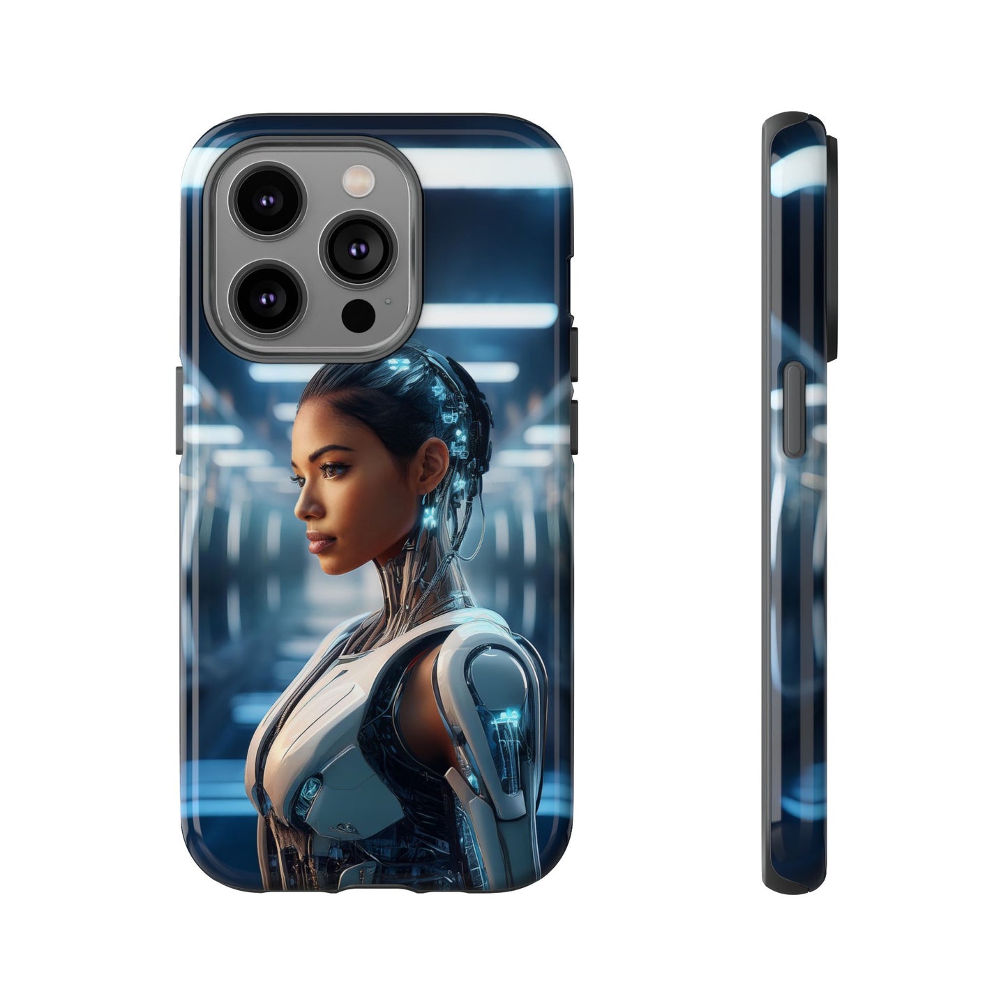 Futuristic Human Android Hybrid Cell Phone Case 002