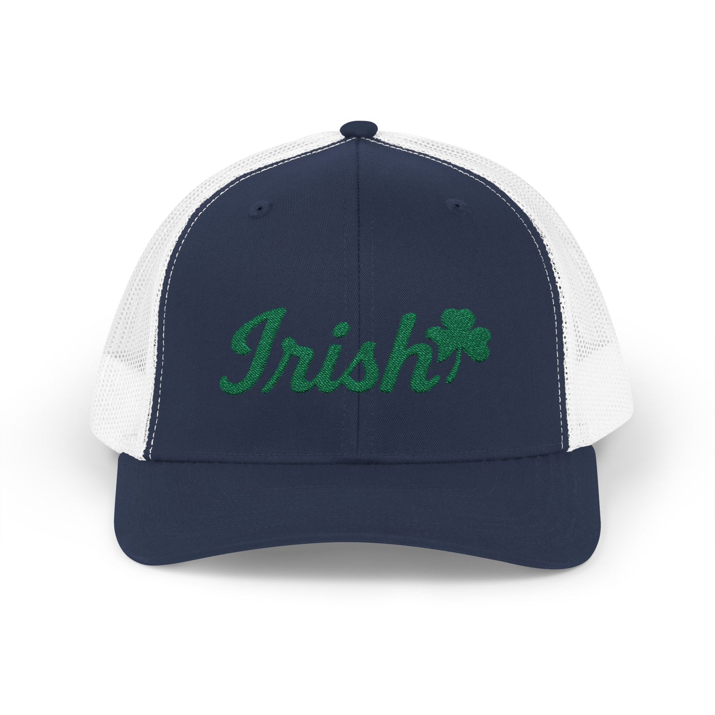Irish Trucker Hat – Green Shamrock Hat with Script Embroidery for St. Patrick’s Day and Irish Pride