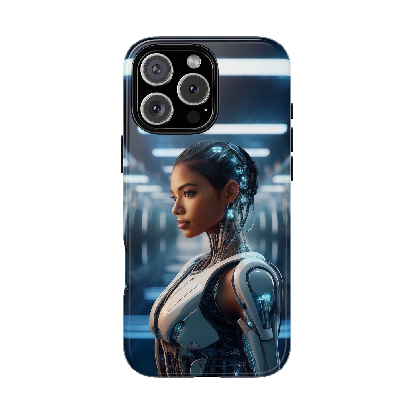 Futuristic Human Android Hybrid Cell Phone Case 002