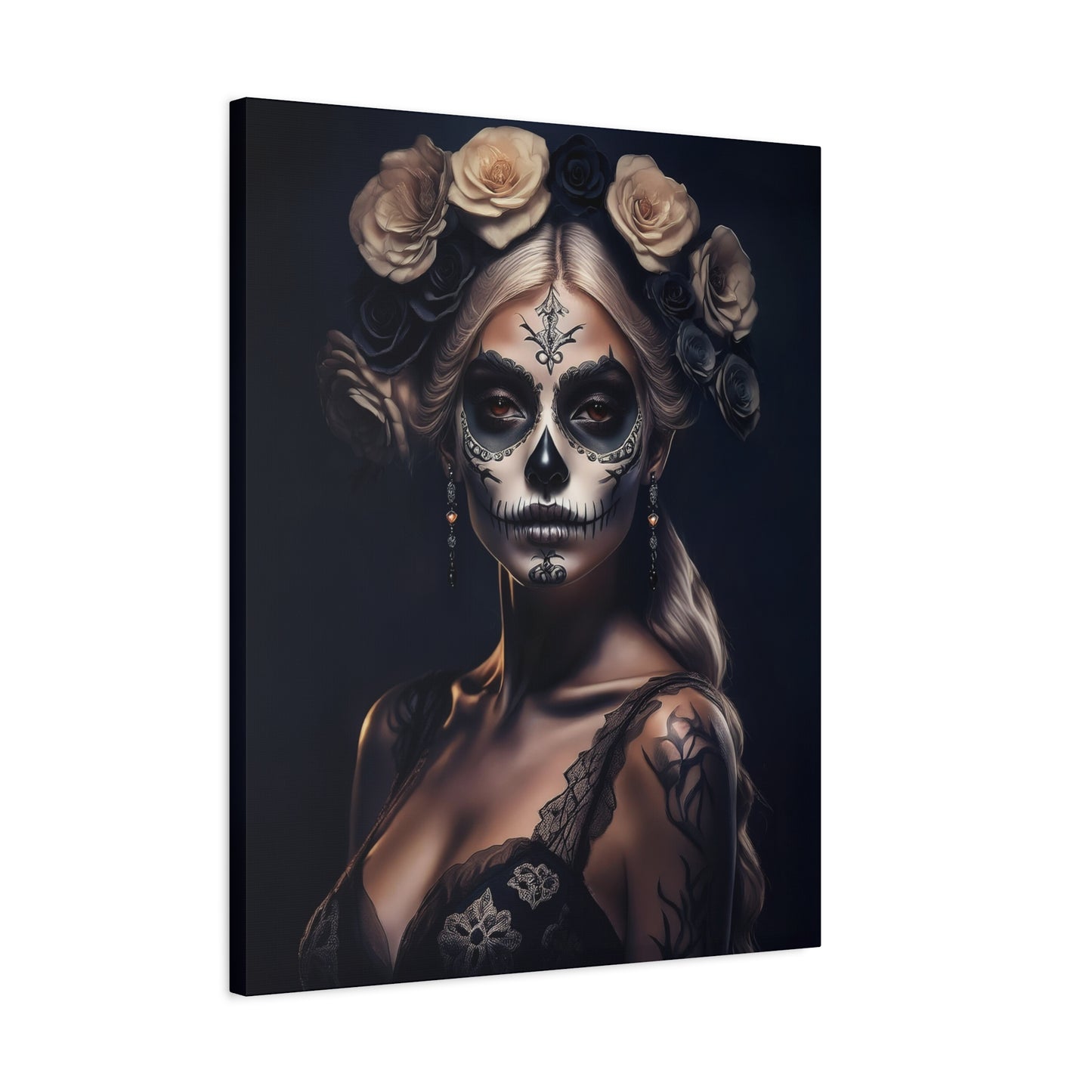 Dia de los Muertos Canvas Art | Day of the Dead - Stretched Matte Wall Decor 007