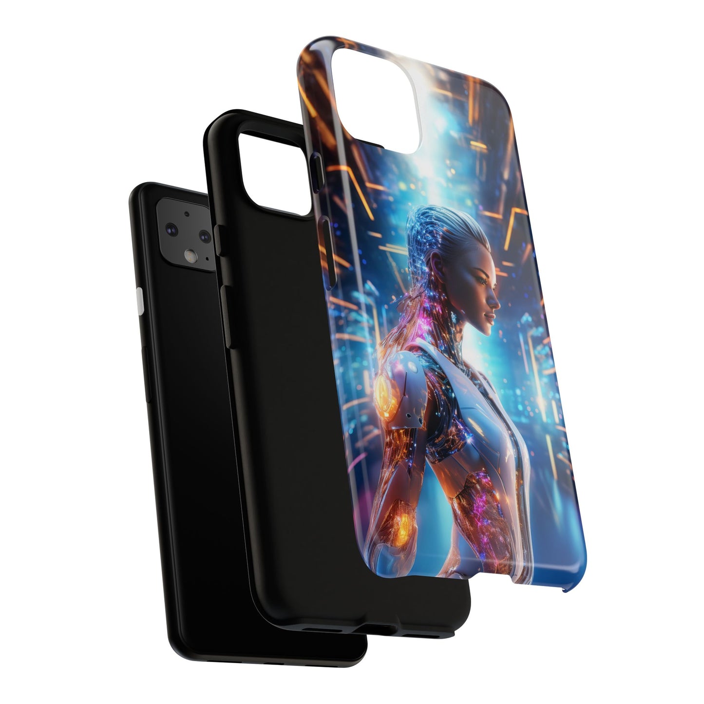 Futuristic Human Android Hybrid Cell Phone Case 008