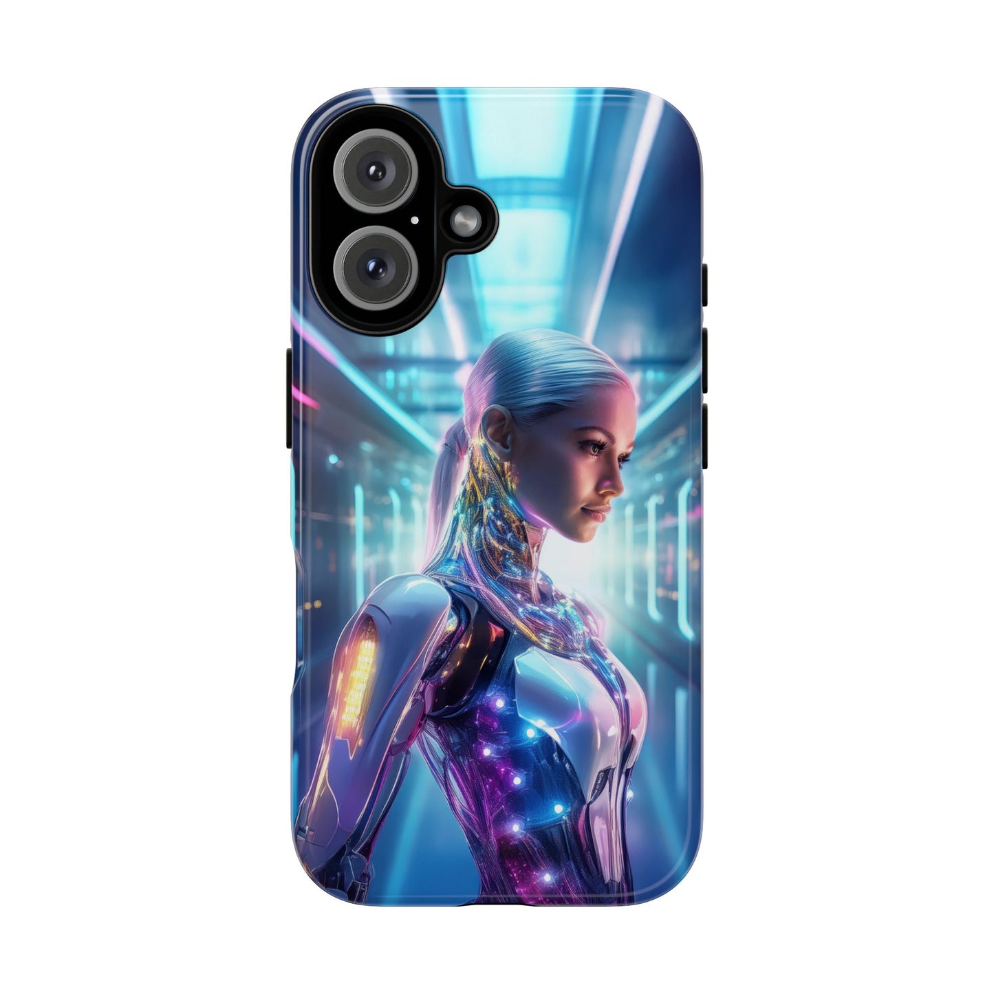 Futuristic Human Android Hybrid Cell Phone Case 015