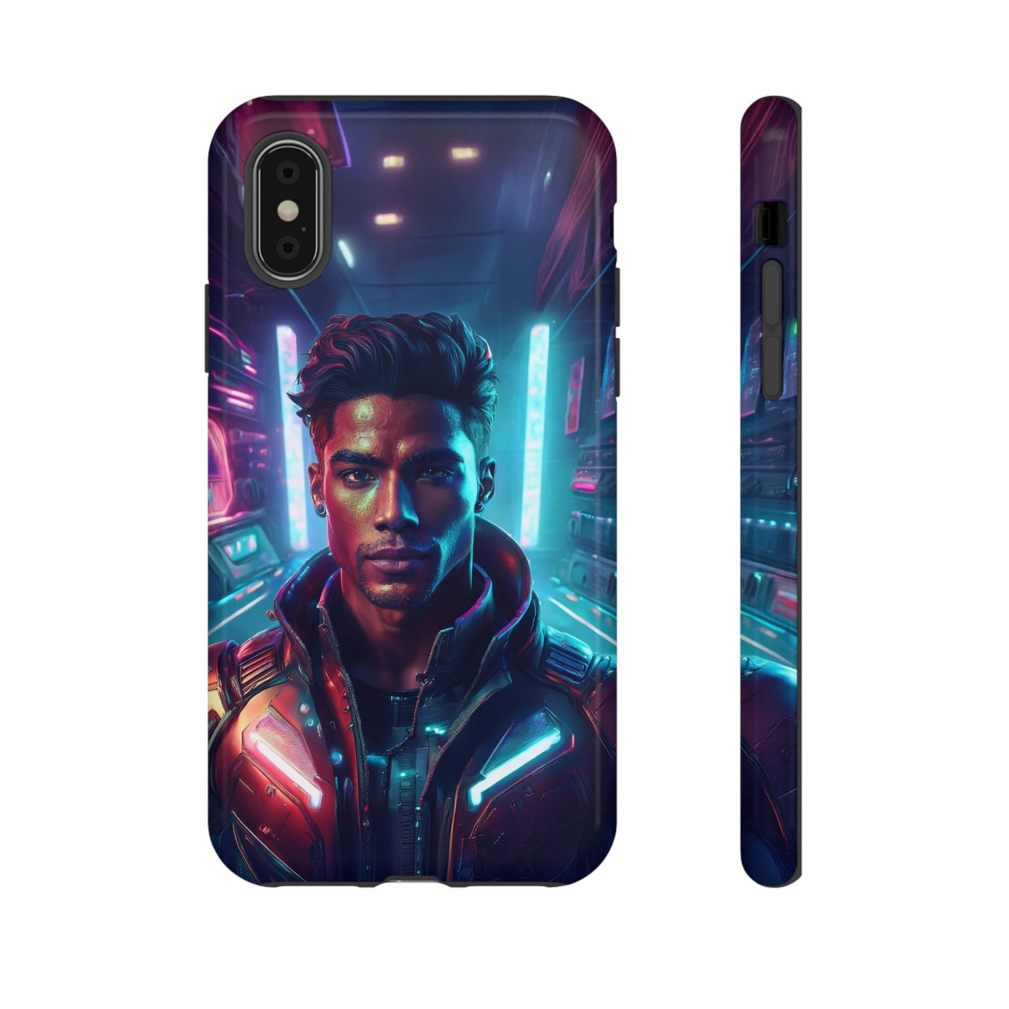 Futuristic Cyberpunk Male Cell Phone Case 007