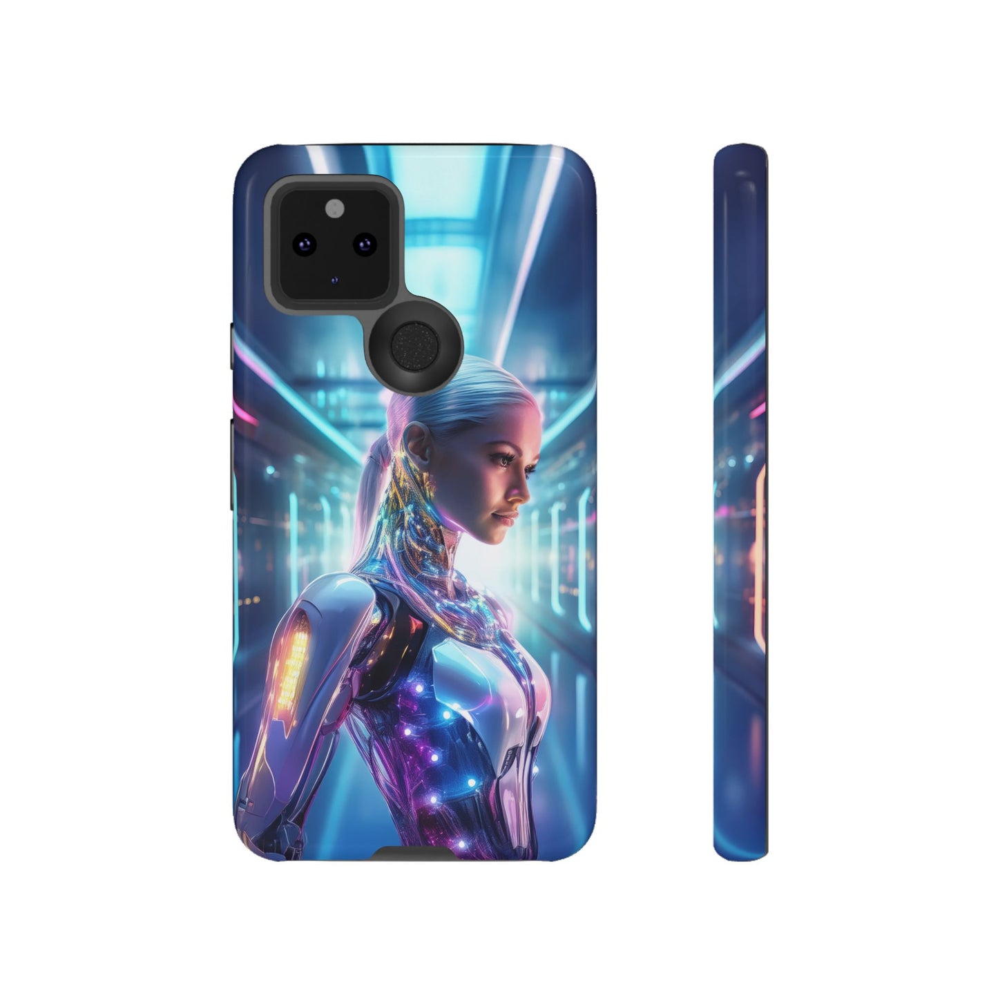 Futuristic Human Android Hybrid Cell Phone Case 015