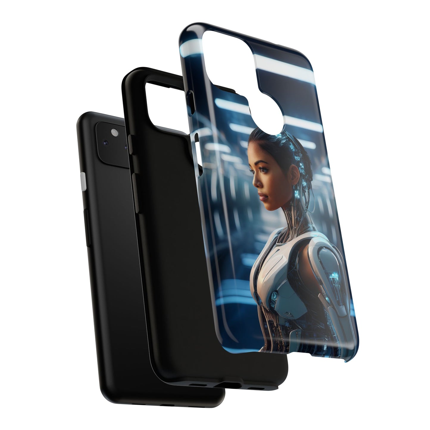 Futuristic Human Android Hybrid Cell Phone Case 002