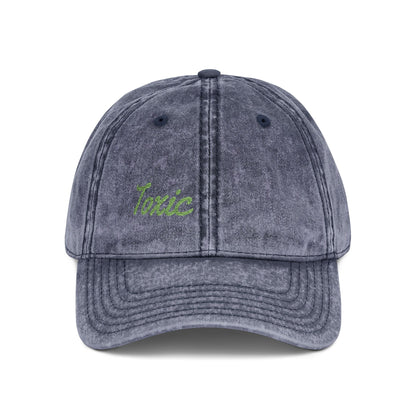 Toxic Vintage Hat – Embroidered Green Script Hat for Ironic Vibes and Bold Personality
