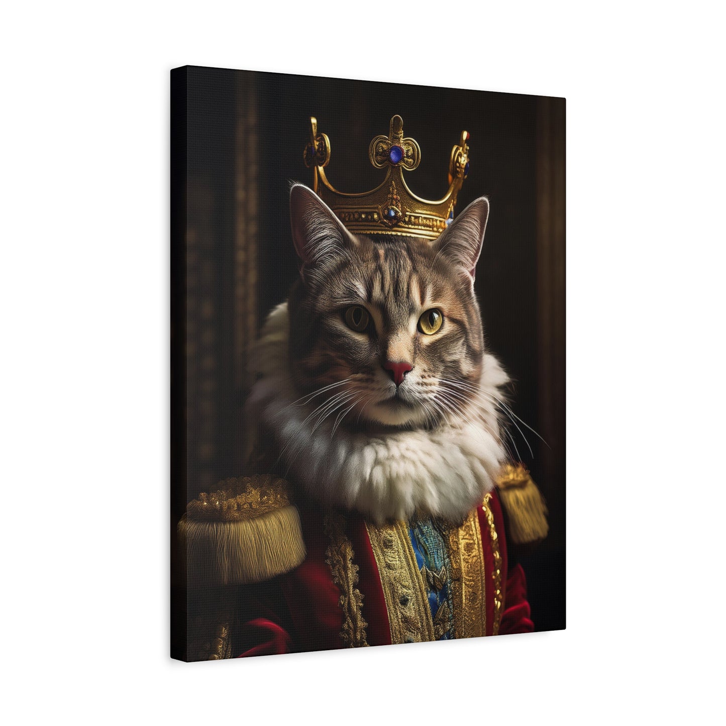 His Royal Meowjesty Canvas Art | Stretched Matte Wall Decor 001