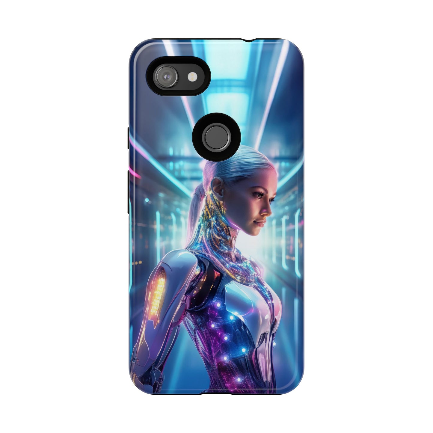 Futuristic Human Android Hybrid Cell Phone Case 015