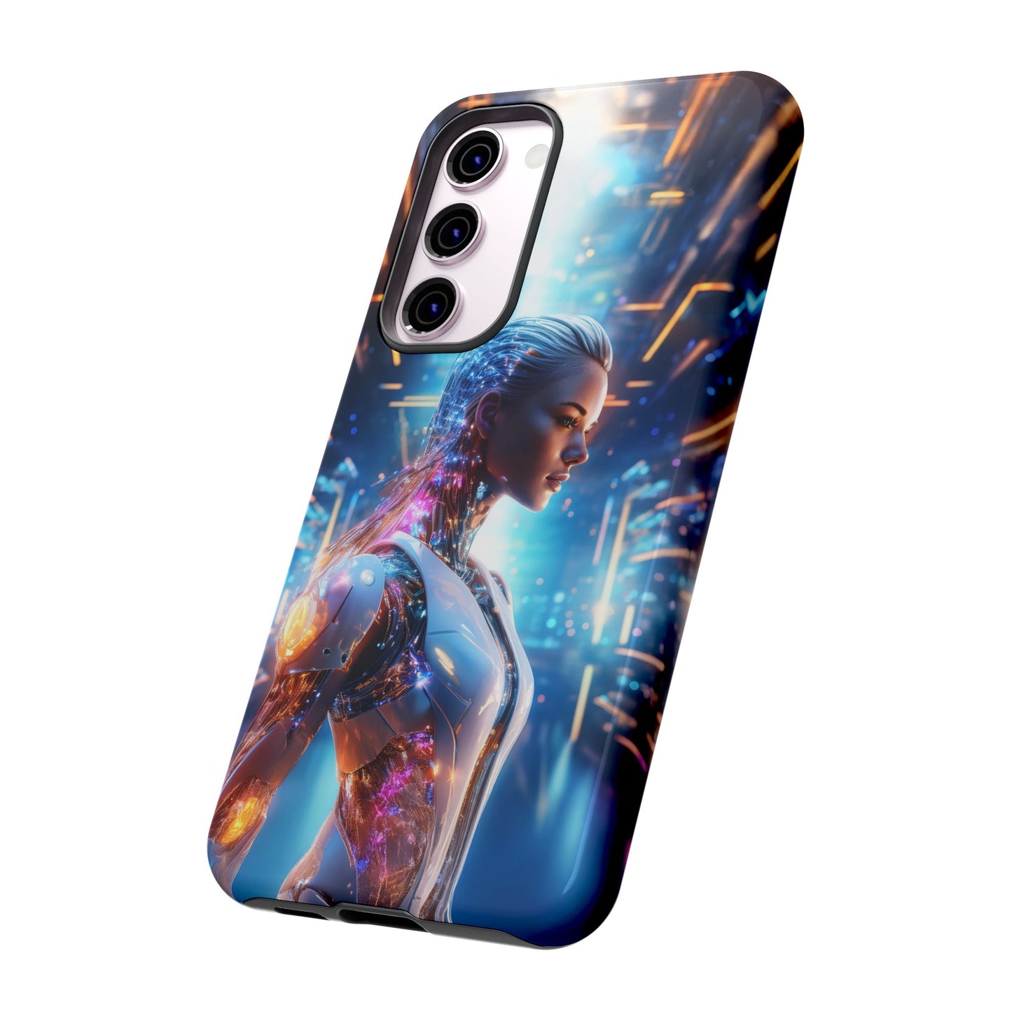 Futuristic Human Android Hybrid Cell Phone Case 008