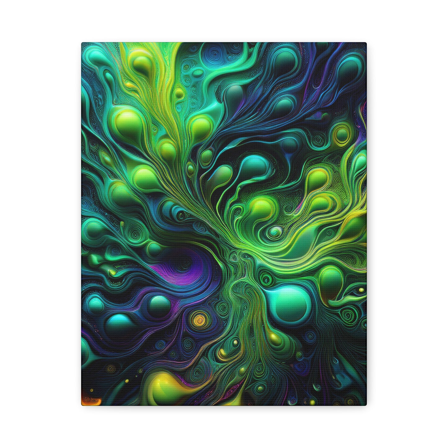 Alien Bubbles Canvas Art Print - Vibrant Colorful Decor