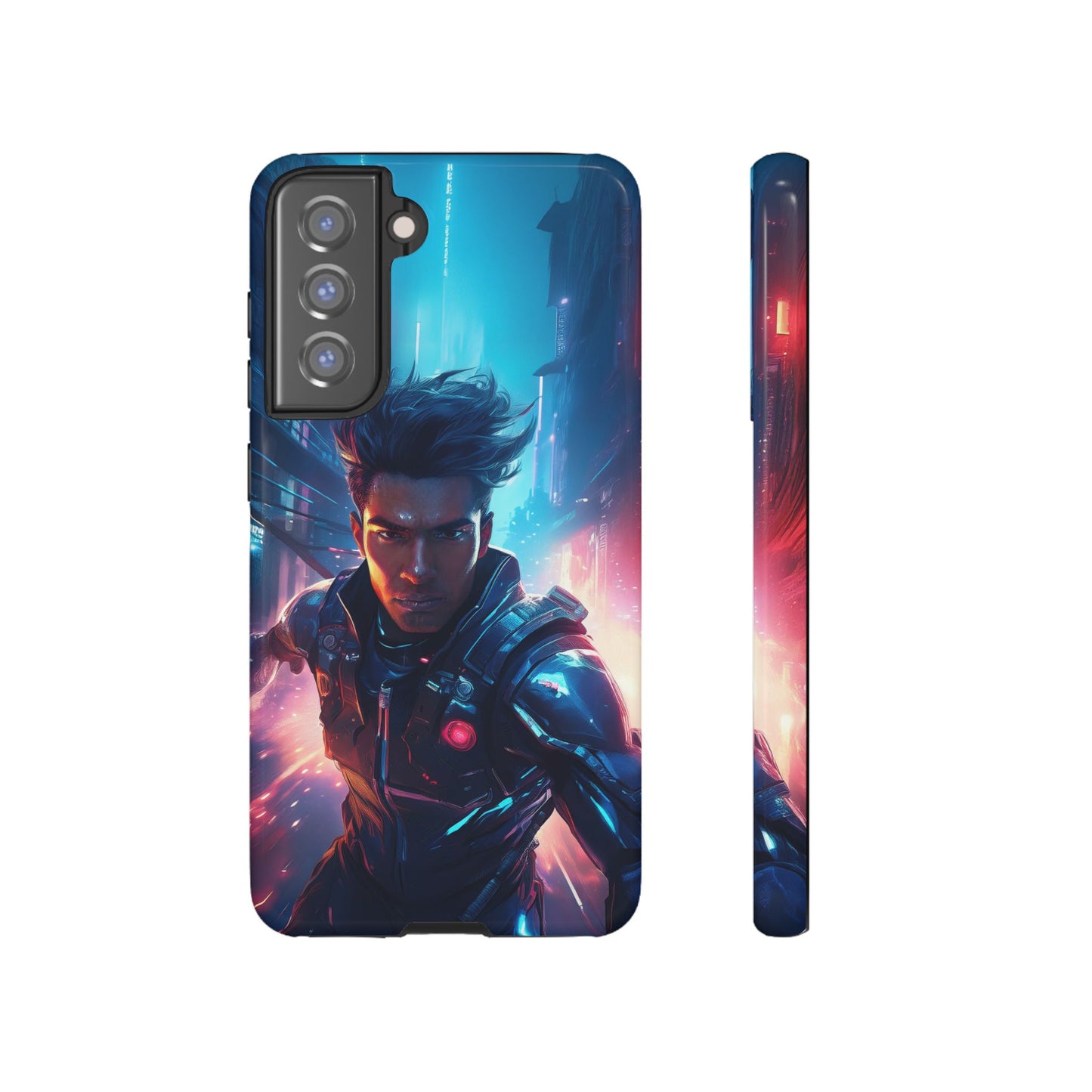 Futuristic Cyberpunk Male Cell Phone Case 017