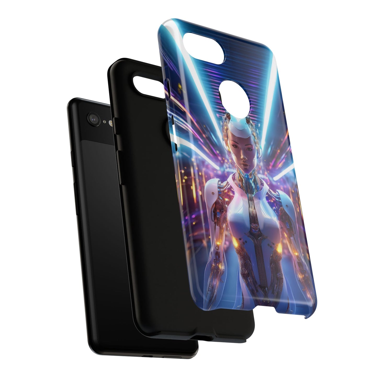 Futuristic Human Android Hybrid Cell Phone Case 007