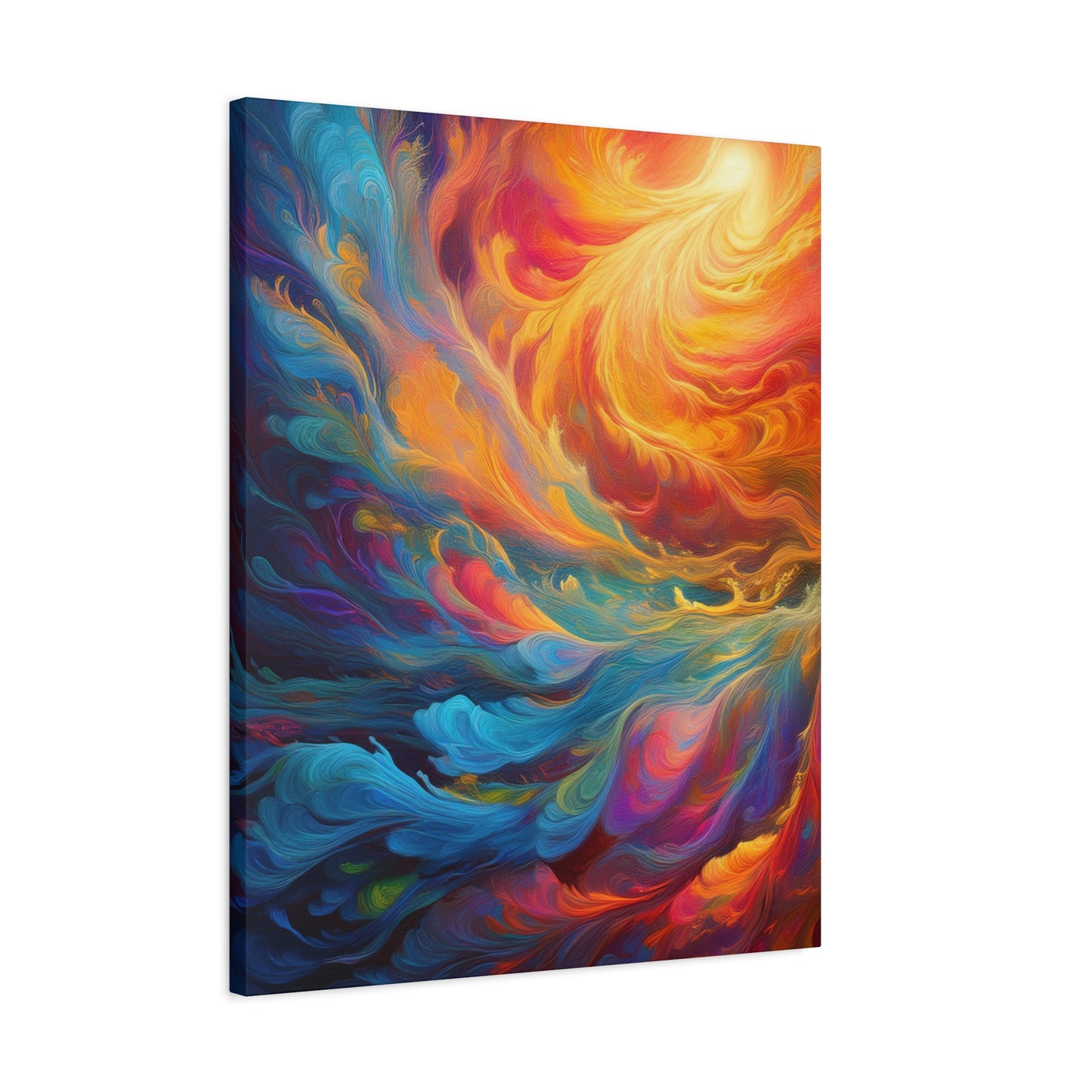 Fury of the Gods - Natures Wrath Abstract Canvas Art - 1.25" Stretched Wall Decor