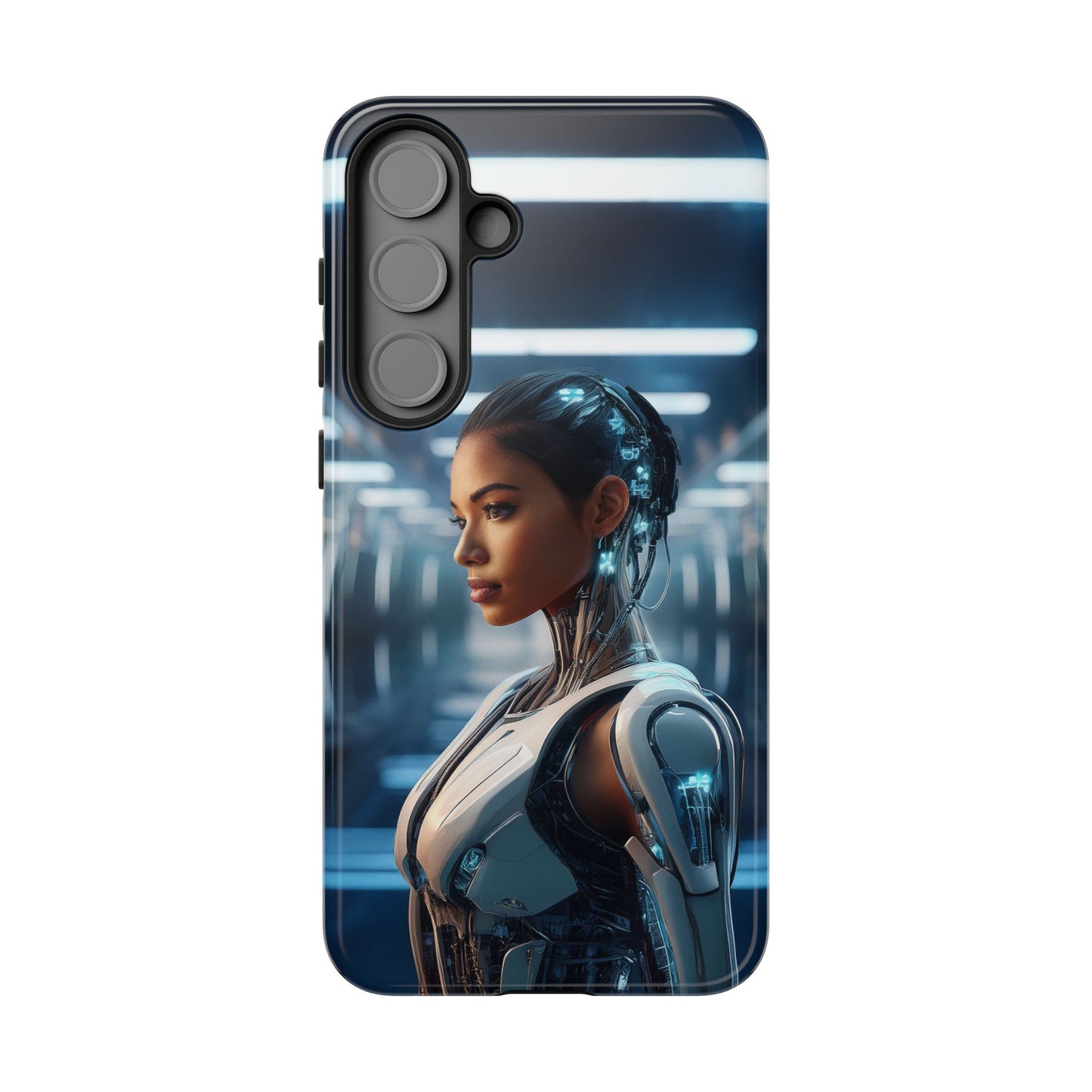 Futuristic Human Android Hybrid Cell Phone Case 002