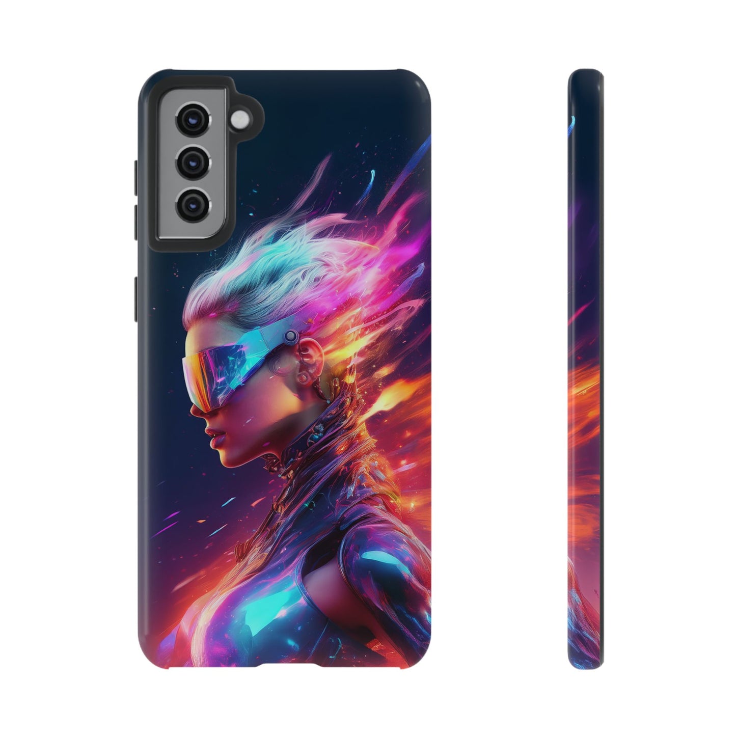 Futuristic Cyberpunk Female Cell Phone Case 025