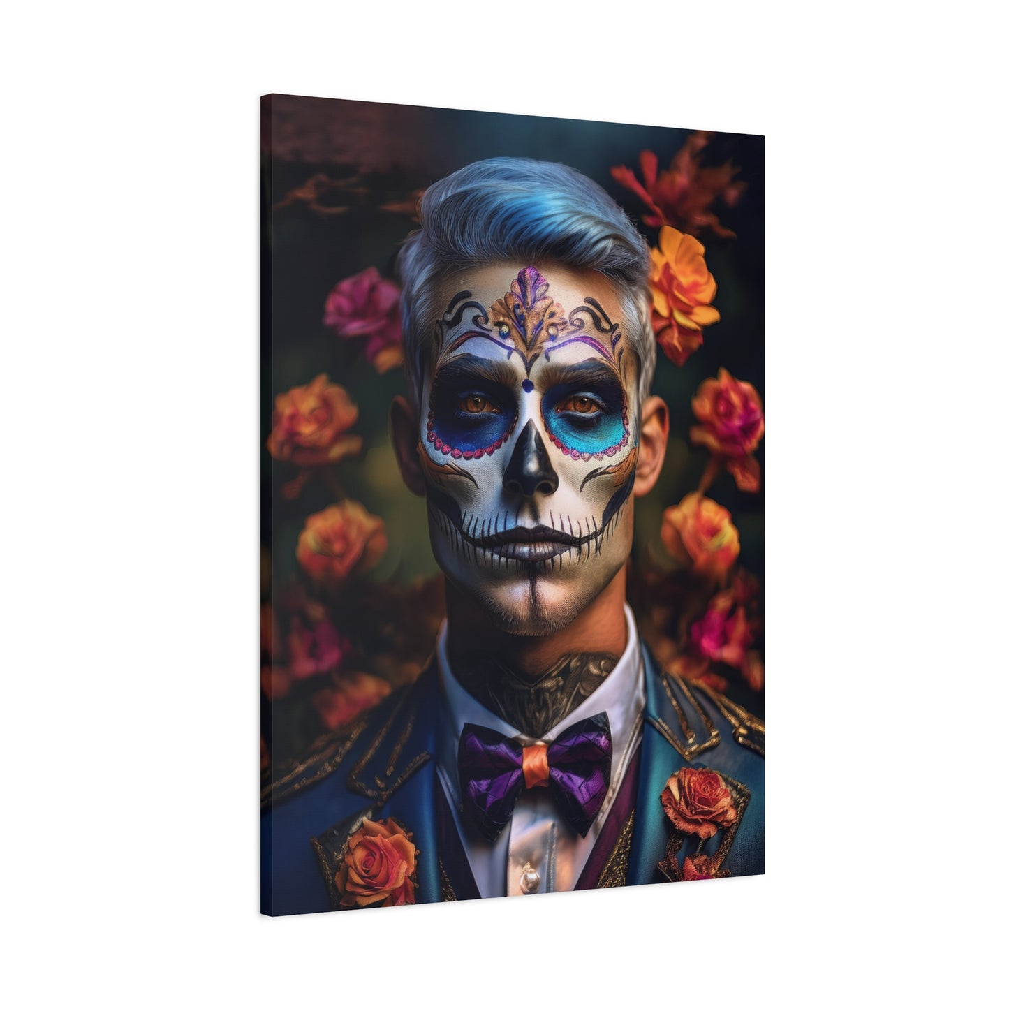 Dia de los Muertos Canvas Art | Day of the Dead - Stretched Matte Wall Decor 001