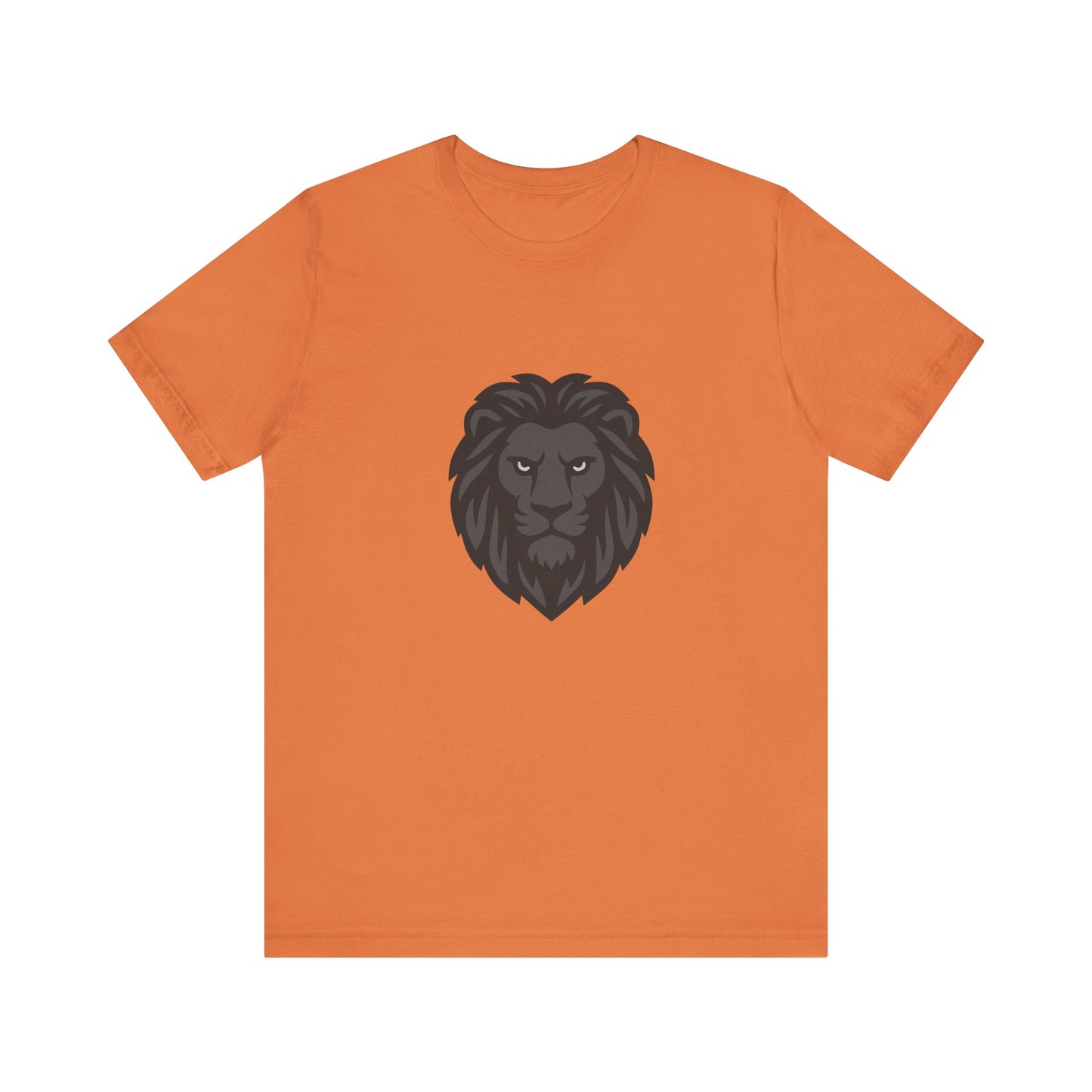 Dark Lion Graphic T-Shirt – Dark Theme Grayscale Lion Face Design on Black Tee for Strength, Confidence, and Modern Ghost Effect Style. Unisex Jersey Short Sleeve Tee