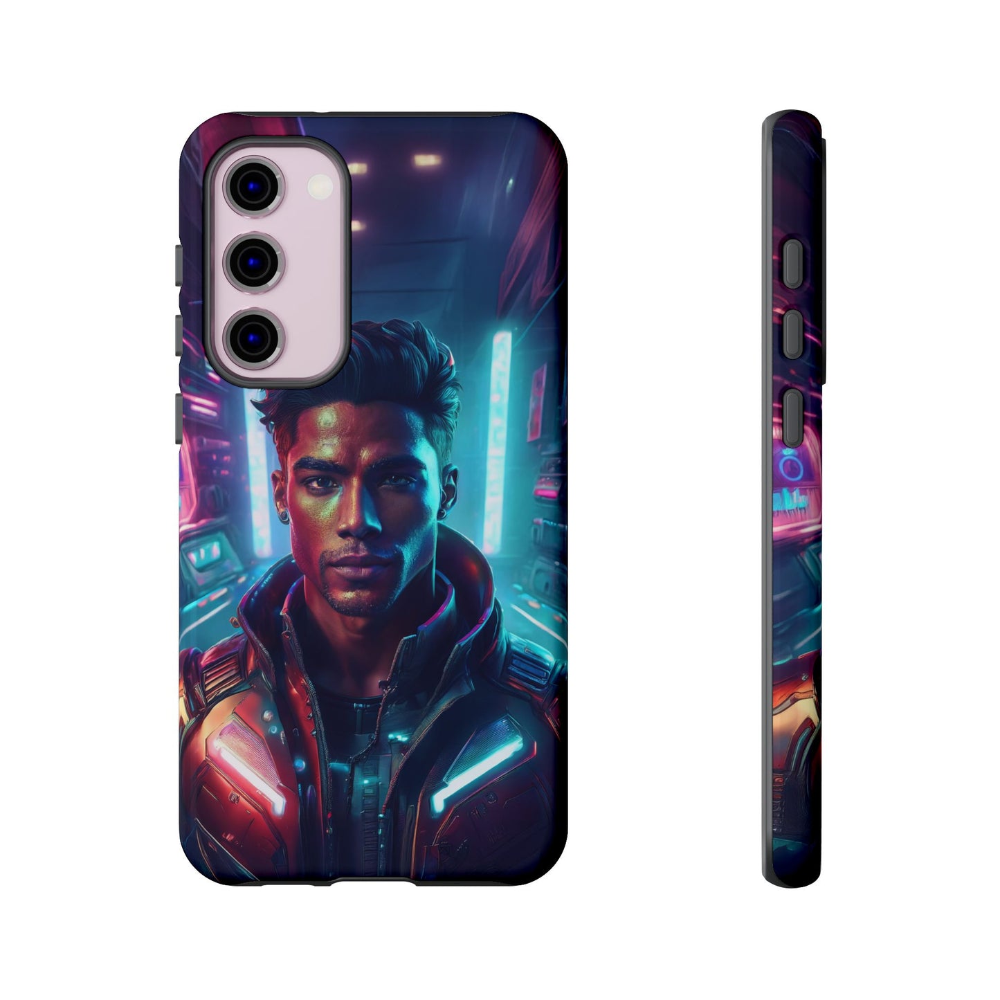 Futuristic Cyberpunk Male Cell Phone Case 007