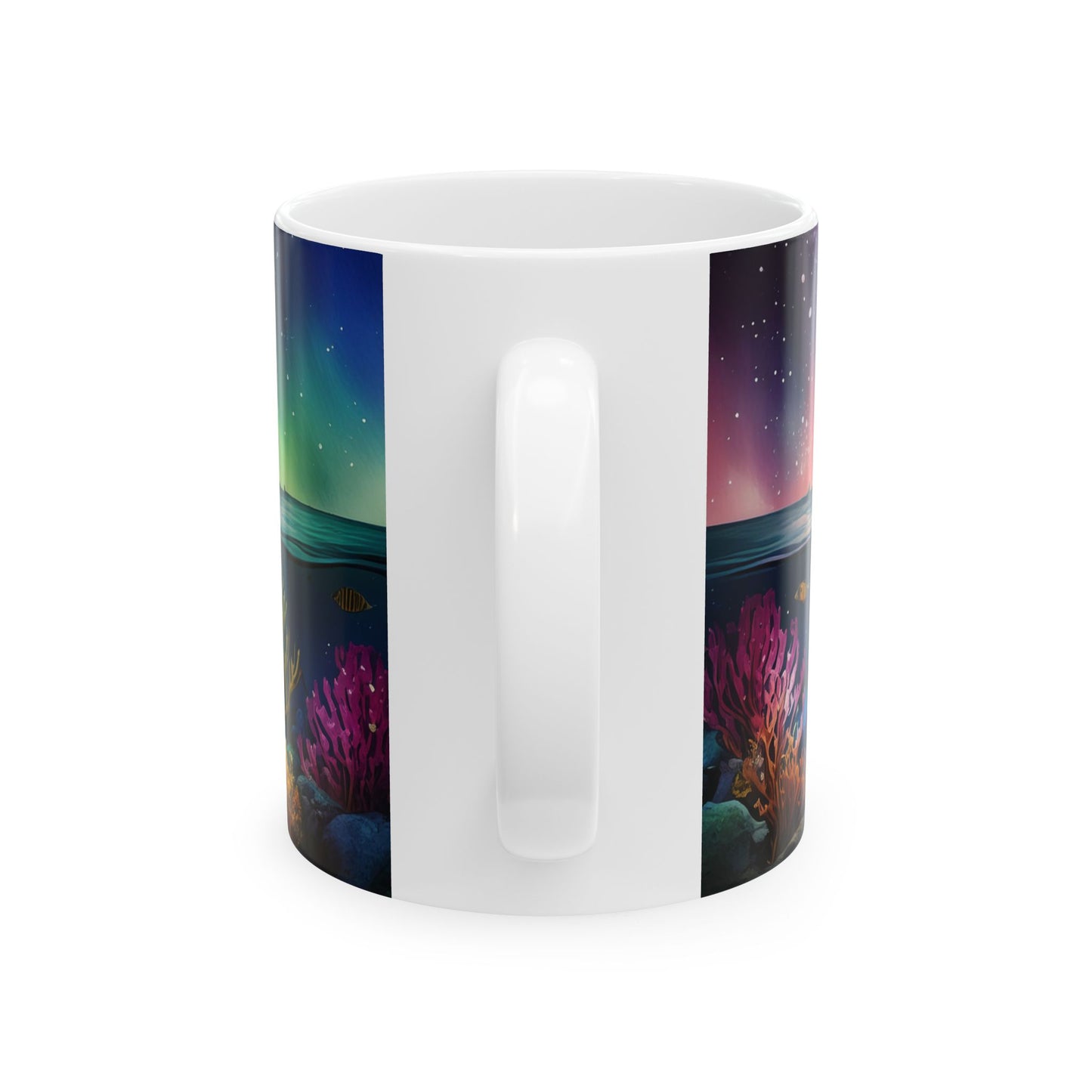 Auroras Over The Ocean Ceramic Mug, (11oz, 15oz)