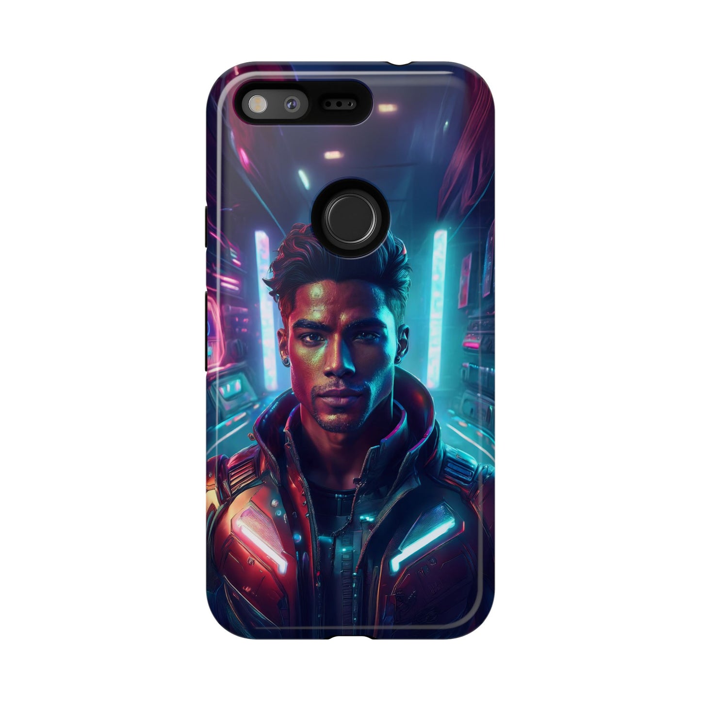 Futuristic Cyberpunk Male Cell Phone Case 007