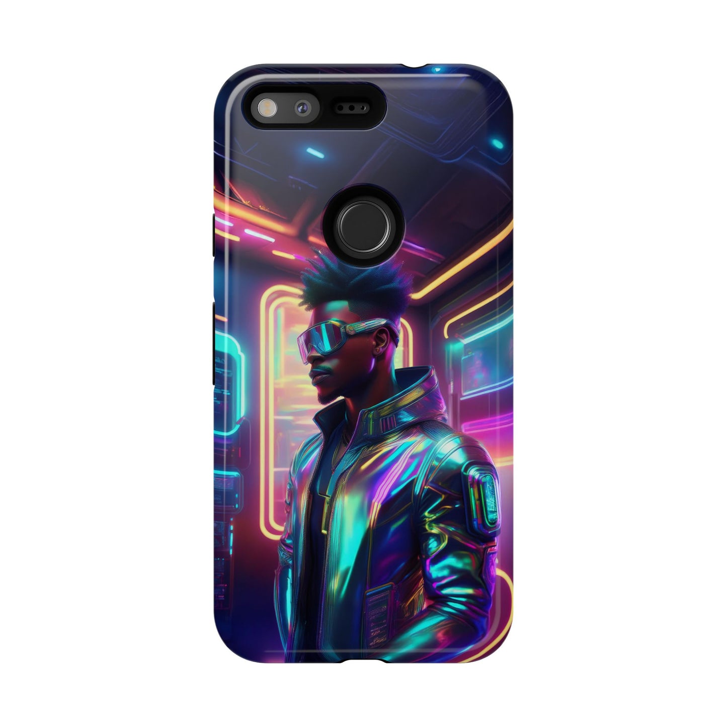 Futuristic Cyberpunk Male Cell Phone Case 004