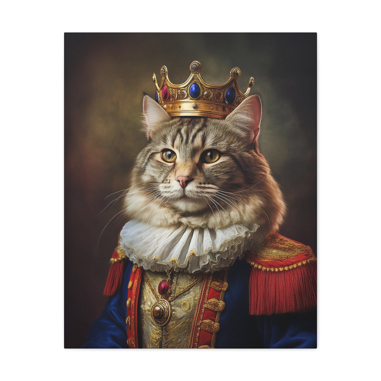 His Royal Meowjesty Canvas Art | Stretched Matte Wall Decor 003