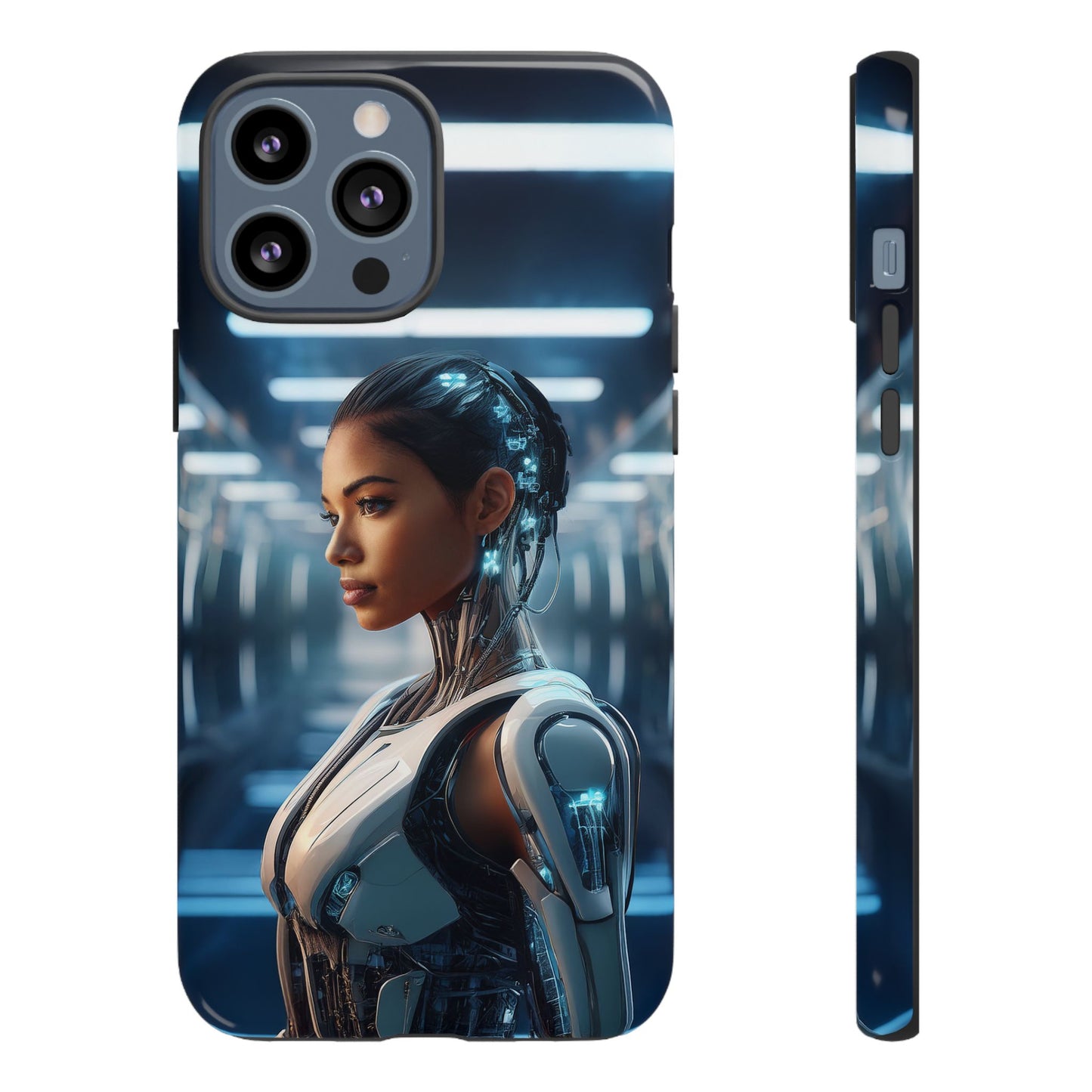 Futuristic Human Android Hybrid Cell Phone Case 002