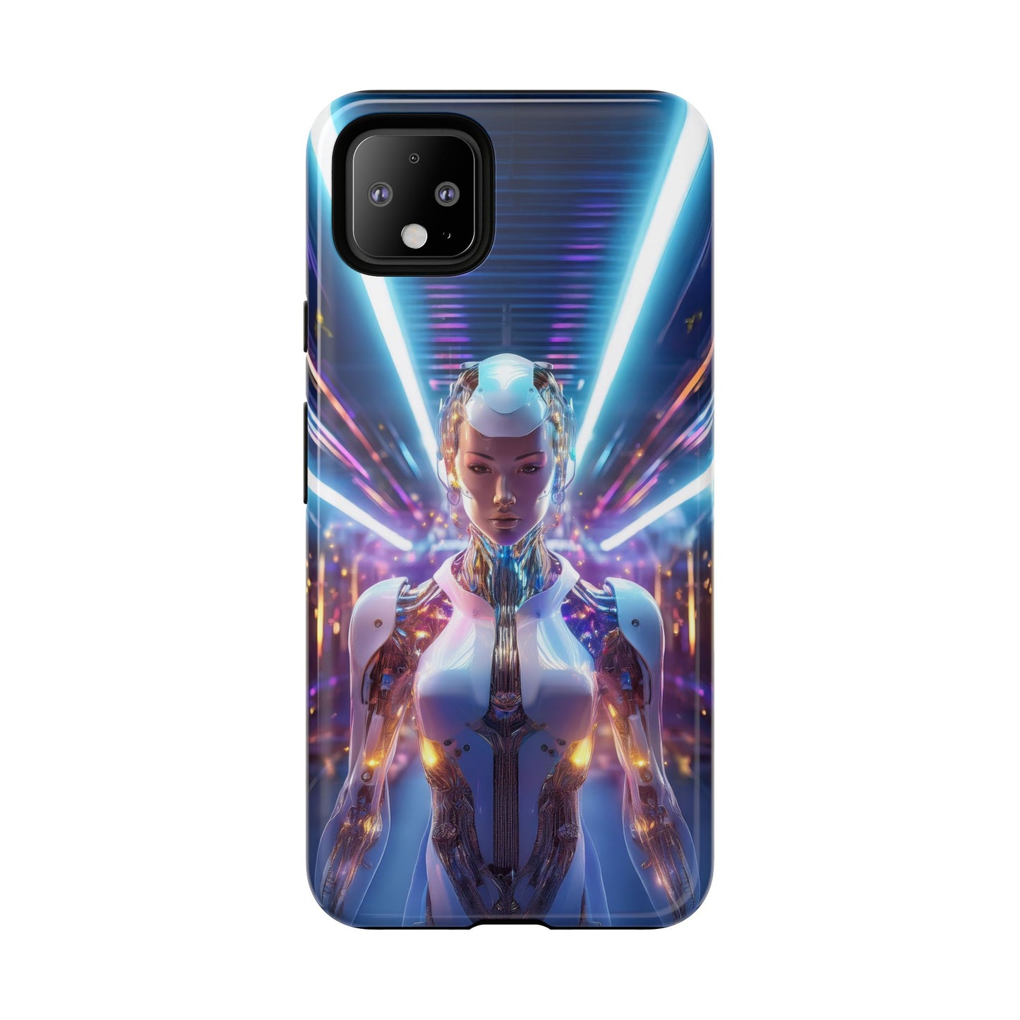 Futuristic Human Android Hybrid Cell Phone Case 007