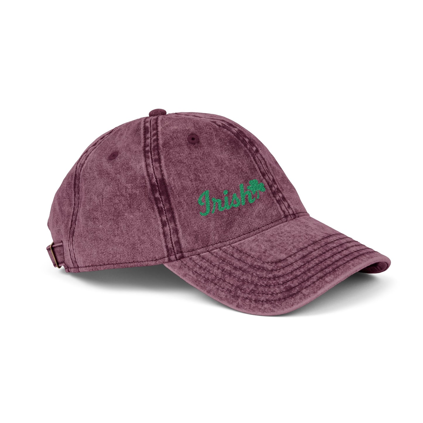 Irish Vintage Hat – Green Shamrock Hat with Script Embroidery for St. Patrick’s Day and Irish Pride