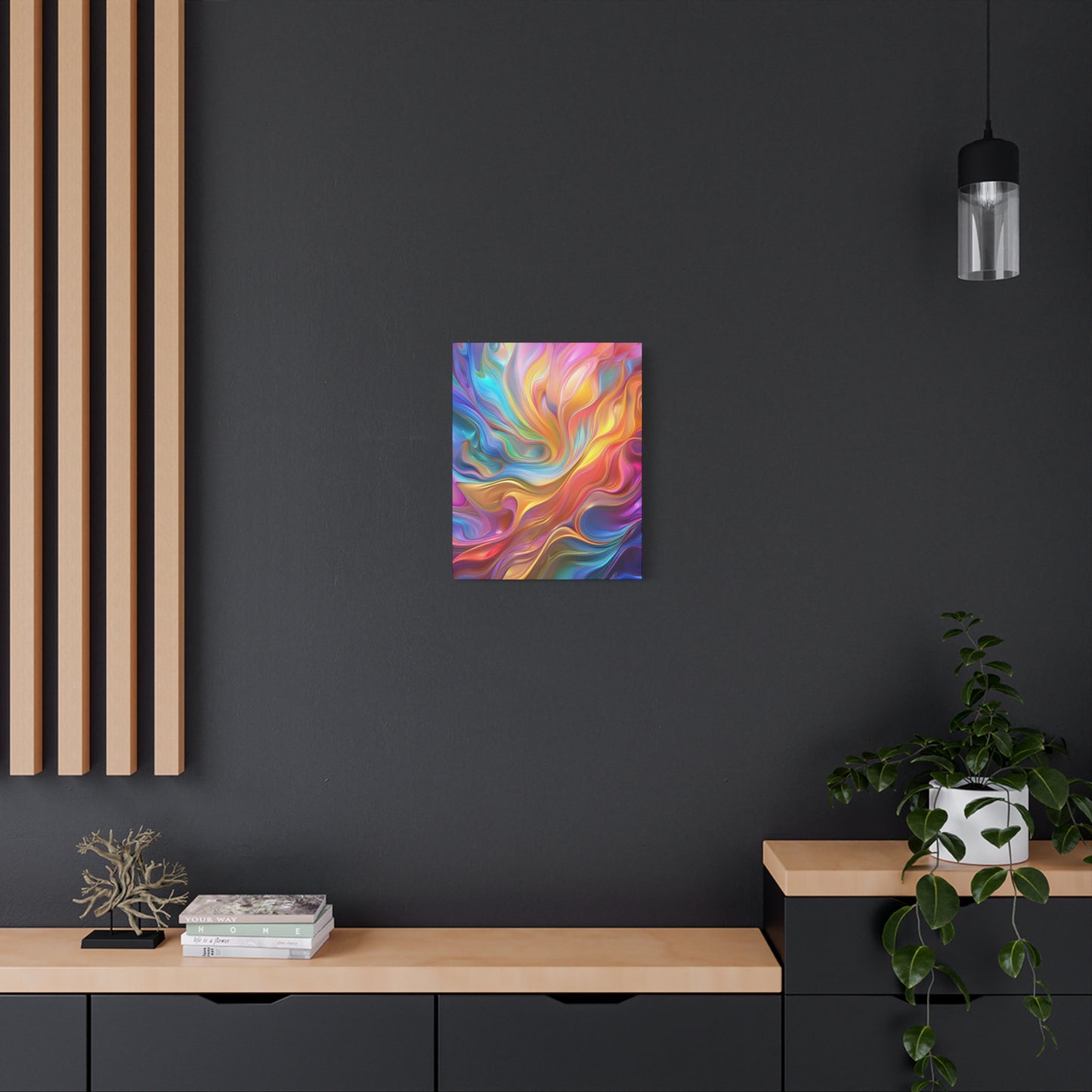 Waves of Radiance Vibrant Abstract Canvas Wall Art