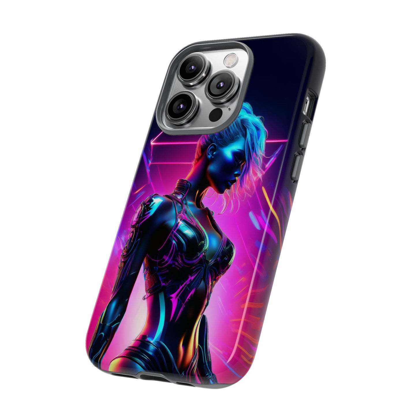 Futuristic Cyberpunk Female Cell Phone Case 017