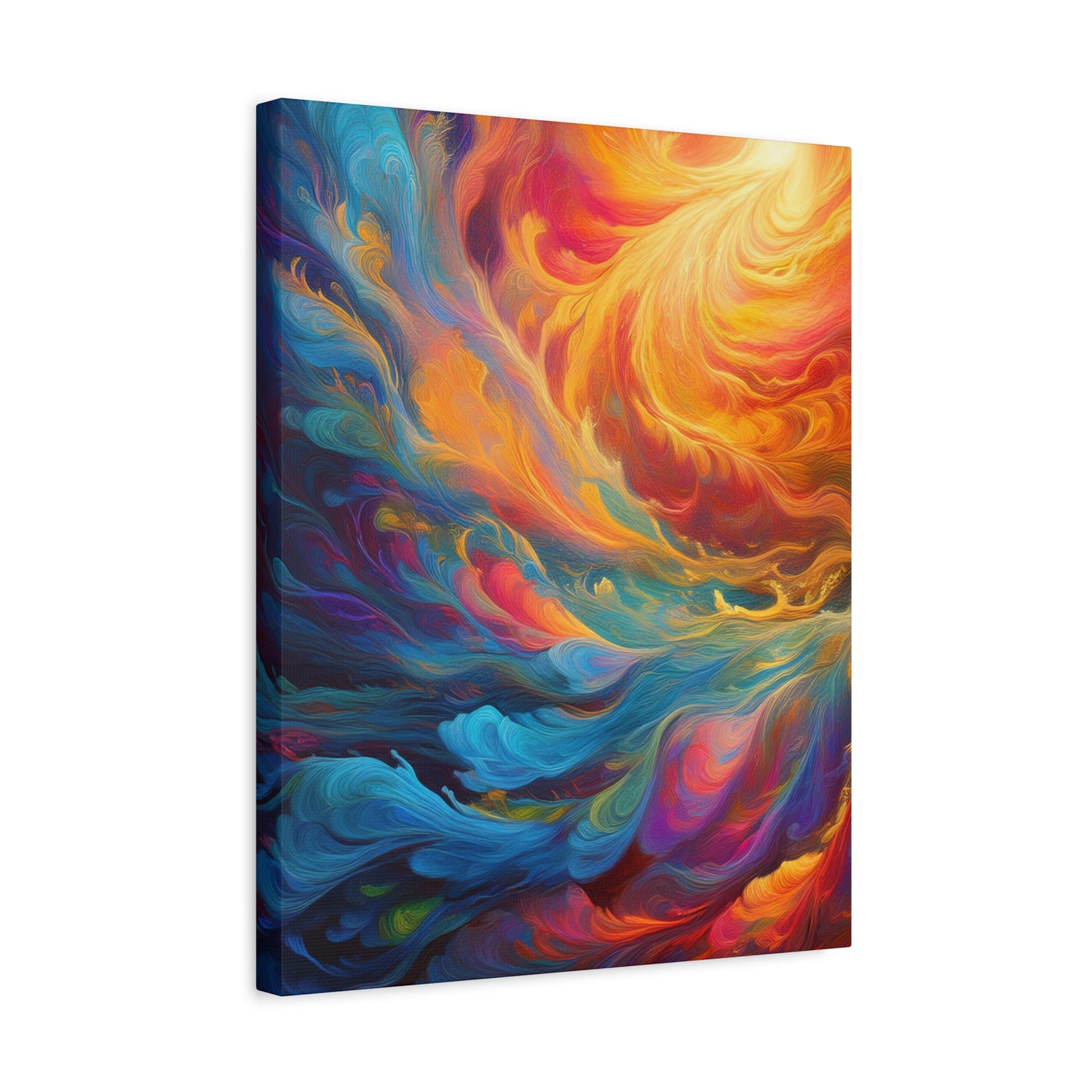 Fury of the Gods - Natures Wrath Abstract Canvas Art - 1.25" Stretched Wall Decor