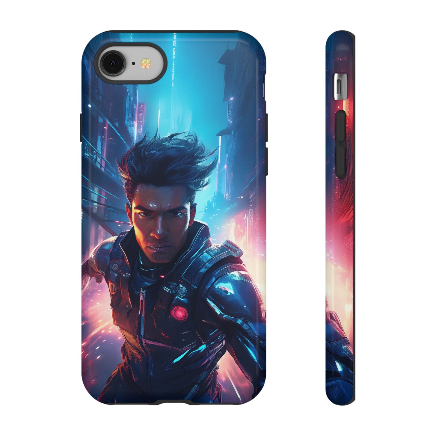 Futuristic Cyberpunk Male Cell Phone Case 017