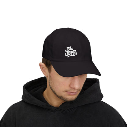 El Jefe Classic Dad Hat – Embroidered Bold Text Hat for Boss Energy, Leadership Style, and Latin Flair. White Letters